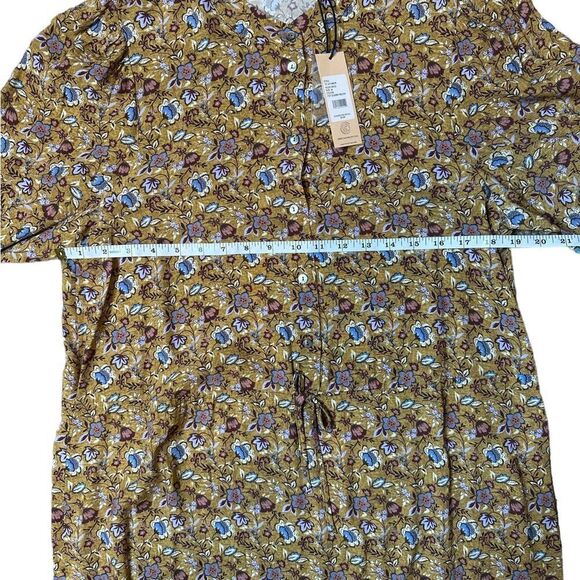 Rebecca Minkoff Helen Floral Dress in Golden Yellow Size Medium NWT - Picture 12 of 16